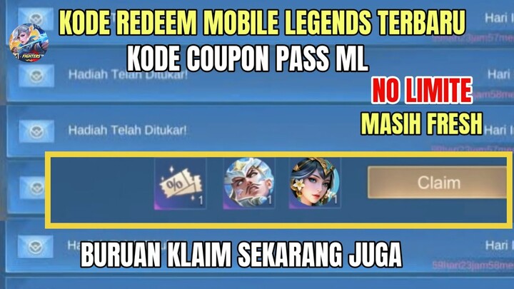 BURUAN! KODE REDEEM COUPON PASS MOBILE LEGENDS TERBARU HARI INI UPDATE JUNI 2024