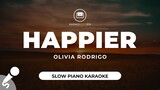 happier - Olivia Rodrigo (Slow Piano Karaoke)