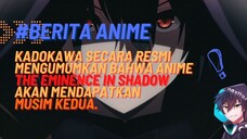 Musim Kedua Anime The Eminence in Shadow Diumumkan!