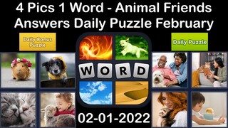 4 Pics 1 Word - Animal Friends - 01 February 2022 - Answer Daily Puzzle + Bonus Puzzle