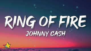 Johnny Cash - Ring Of Fire (Lyrics)