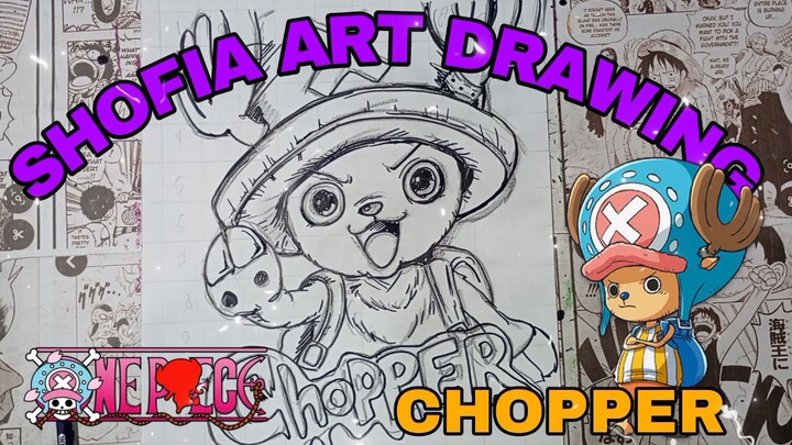 drawing anime one piece, tony tony chopper