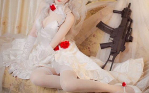 [Koleksi Cos] cosplay Miss Sister GIRLS 'FRONTLINE white dress G36C, Nona Sister Hua menikah memukul