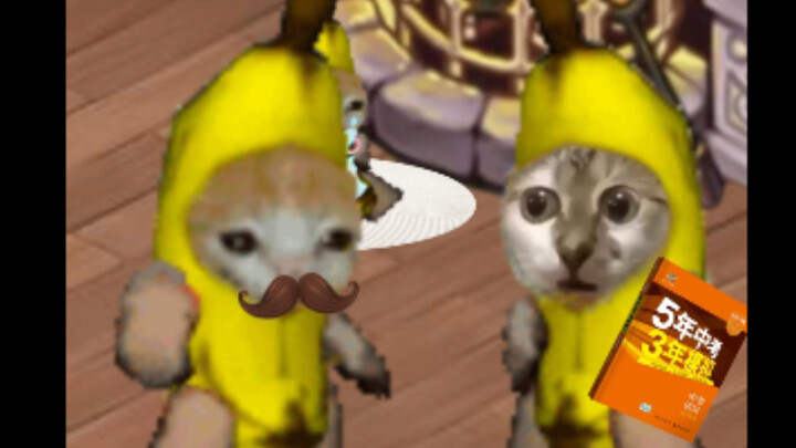 مع اقتراب بداية الفصل الدراسي، اكتشفت قطة الموز أنّها لم تُنجز واجباتها المدرسية بعد!