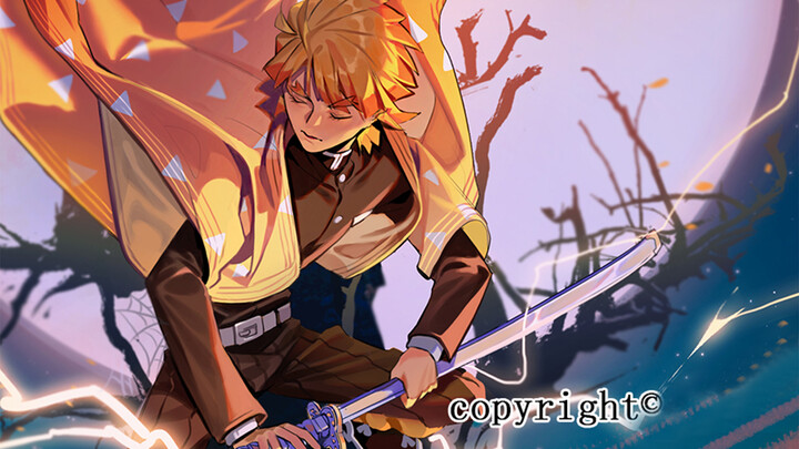 [Drawing Process] Demon Slayer - Zenitsu