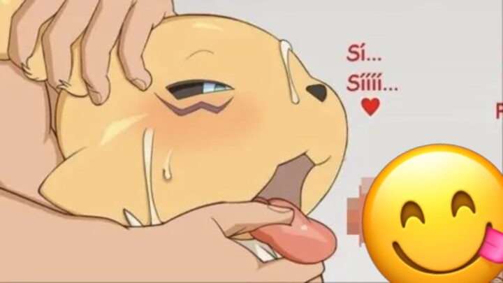 Kelinci Digimon suka makan sosis?!