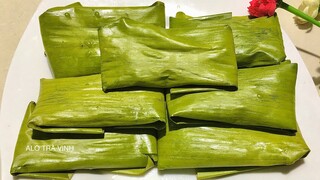 Nhà có Lá Chuối làm ngay món Bánh Hấp đơn giản này nhé! ai ăn cũng khen ngon/ Glutinous rice cake