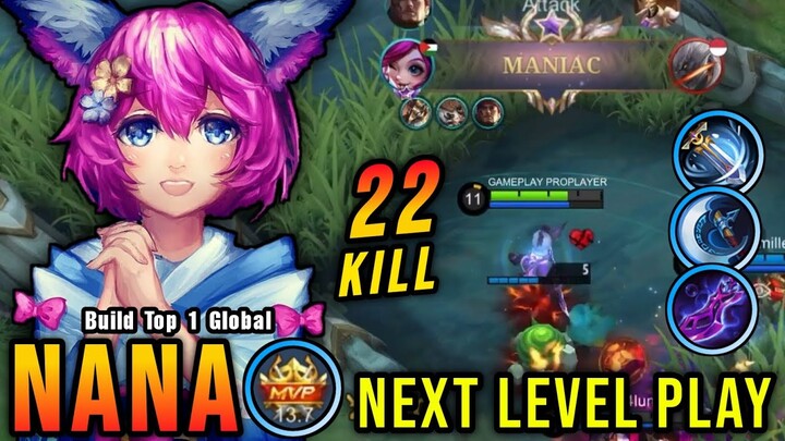 Almost SAVAGE!! 22 Kills Nana Marksman Build (Next Level Play) - Build Top 1 Global Nana ~ MLBB