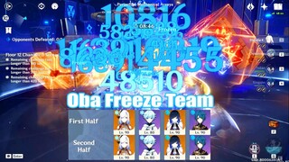 I Call This Oba Freeze Team Yelan Xingqiu Shenhe Chongyun - Super Team 2.7 Floor 12 Showcase