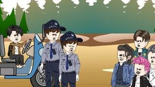 Thiếu gia suýt bị cảnh sát giao thông bắt đi