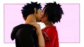 [MMD One Piece] - Law x Luffy - Sign Meme (YAOI)