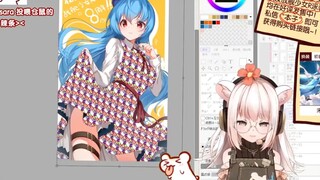 【仓鼠】仓鼠迷彩衬衫+透明裙子