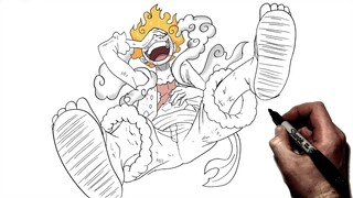 How To Draw Luffy Gear 5 | Step By Step | One Piece