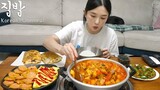 Real Mukbang:) The best Korean Home Meal ☆ Gochujang Soup, Sausage, grilled cutlassfish