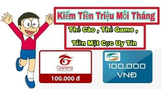 Ứng dụng kiếm thẻ cào , thẻ game uy tín hàng đầu việt nam - Kiếm Tiền online