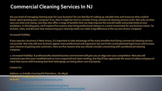 Commercial Cleaning Services In NJ