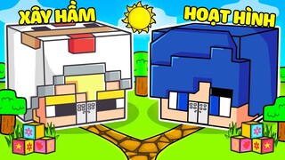 TÔ GÀ THỬ THÁCH 24H XÂY HẦM BÍ MẬT CHỦ ĐỀ HOẠT HÌNH EM BÉ SIÊU DỄ THƯƠNG TRONG MINECRAFT*XÂY HẦM