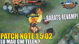 BARATS REVAMP, BRODY BUFF, KHALEED NERF - PATCH NOTE 1.5.02 MOBILE LEGENDS