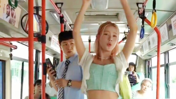 (G)I-DLE's Zhao Mian's signature facial expression and rhythm make a comeback on the bus!
