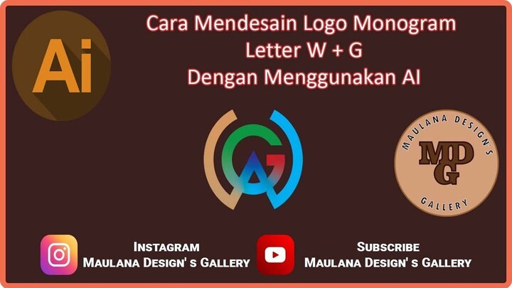 Cara Mendesain Logo Monogram Letter W + G Dengan Menggunakan AI