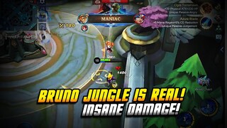 BRUNO JUNGLE IS REAL!! GRABENG DAMAGE!! | MLBB