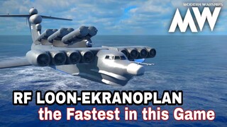 Modern Warships: RF LOON - EKRANOPLAN fastest in this game. online match gameplay in 4K Resolution.