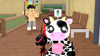 BEATING Teamers as a COW in MM2...(Voice Chat)