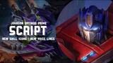 Johnson - Optimus Prime | Script | Replace Special Skin | No Password | Mobile Legends