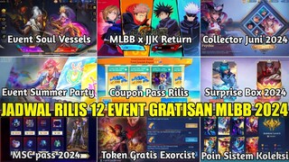 UPDATE JADWAL RILIS 12 EVENT GRATISAN MOBILE LEGENDS 2024!EVENT MSC, SOUL VESSELS, KOLEKSI SKIN, JJK