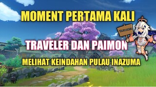 WELCOME TO INAZUMA, MOMENT TRAVELER DAN PAIMON PERTAMA KALI MENGINJAKAN KAKI DI PULAU INAZUMA😁