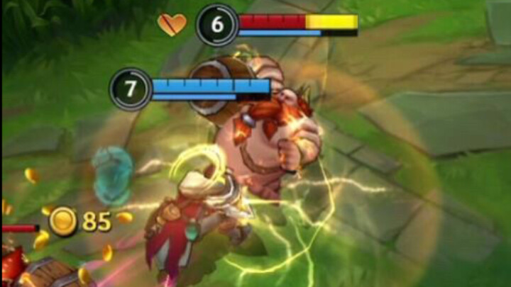[LOL Mobile Game] Is this Jess while controlling the line and consuming it?