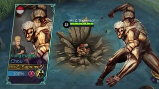 CHOU SKIN AS ARMOR TITAN SCRIPT | ATTACK ON TITAN | ABC FILE + NO PASSWORD - MOBILE LEGENDS