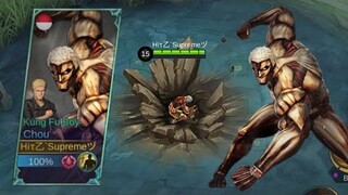 CHOU SKIN AS ARMOR TITAN SCRIPT | ATTACK ON TITAN | ABC FILE + NO PASSWORD - MOBILE LEGENDS