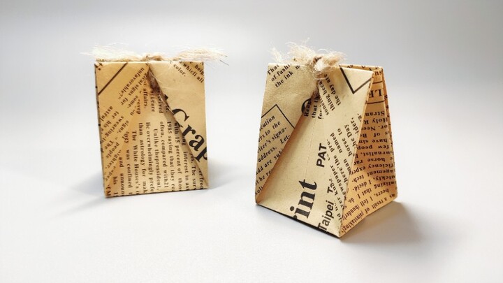 [Paper folding craft tutorial] Handmade gift bag