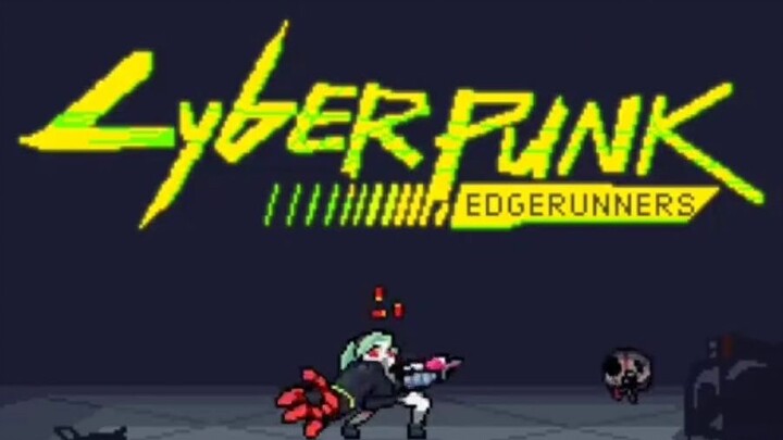 [Cyberpunk Edgewalker] Pixel animation Rebecca kills Adam with a heavy hammer! !