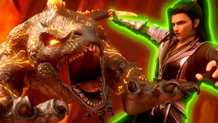 Xiao Yan vs Kadal Api Bawah Magma Akademi Jia Nan