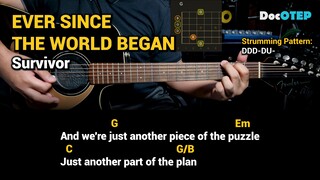 Ever Since the World Began - Survivor (1982) Easy Guitar Chords Tutorial with Lyrics Part 2 SHORTS