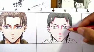 How can you draw Eren Yeager using 9 anime styles?