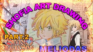 drawing anime nanatsu no taizai, meliodas part.2