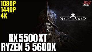 New World | Ryzen 5 5600x + RX 5500 XT | 1080p, 1440p, 4K benchmarks!