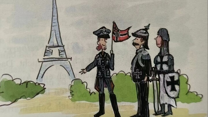 When a German tourist opens his German textbook and sees a German tour guide in Paris…