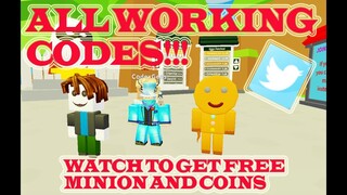 ALL 7 *NEW* CODES in MINION SIMULATOR (ROBLOX) [NEW]