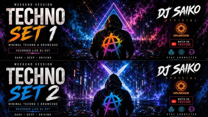 DJ Saiko (Official) – 5 Hour Techno Marathon | Minimal Techno & Drumcode | SET 1 + SET 2