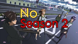 Why No Season 2 Highschool Of The dead⁉️