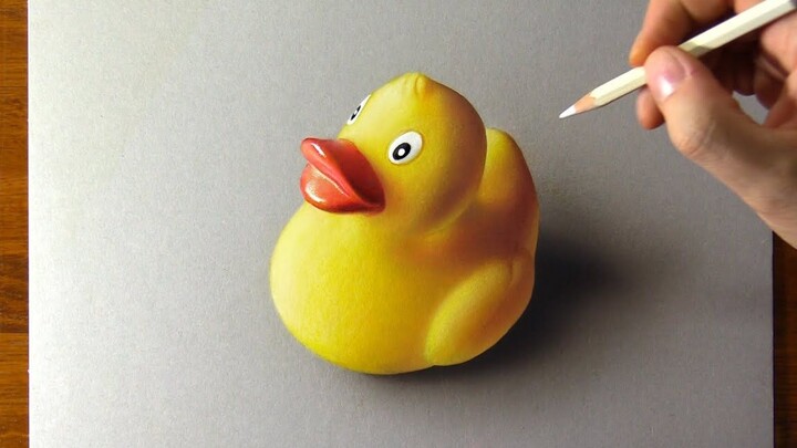 The super-real little yellow duck doll I drew, will it make a noise when pinched?