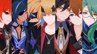 [Genshin Impact MMD] All seven members of the male group "Dope"