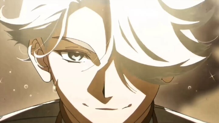 White hair and blue eyes beauty, a very beautiful face