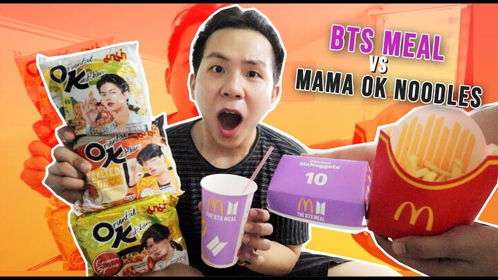 BTS MEAL VS MAMA OK NOOODLES! (MEJO SABAW..)