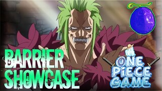 BARRIER FRUIT SHOWCASE IN A ONE PIECE GAME (ROBLOX) *A 0ne Piece Game*