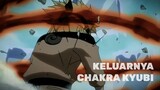 Pertama kali Naruto pake chakra Kurama.